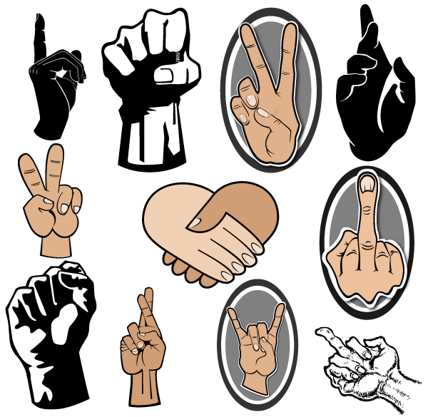Hand Gestures Vector Image
